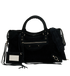 Fur City Bag, &pound;850, Handbags, Black, Shearling/Suede, Front view